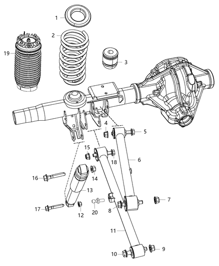 Ball Stud Diagram for 5154496AA