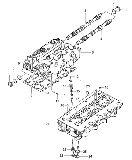 Plug Camshaft Diagram for 5179593AA