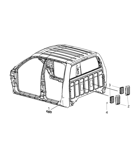 1986 Dodge Ramcharger Exhauster Bodyside Aperture Diagram for 68324094AB