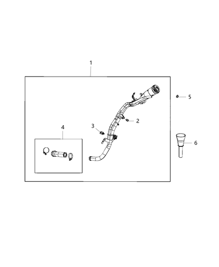 Tube Fuel Filler Diagram for 52030325AD
