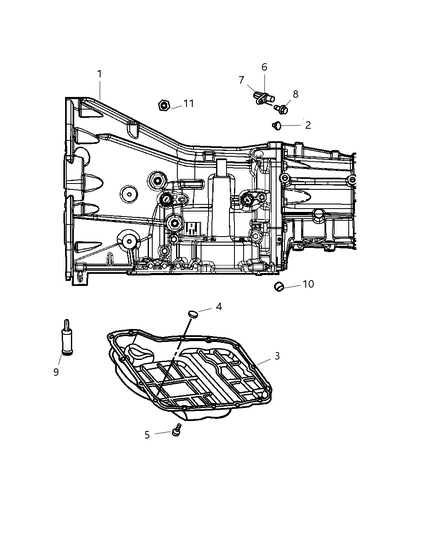 1996 Dodge Caravan Tube Transmission Oil Filler Diagram for 53032633AC