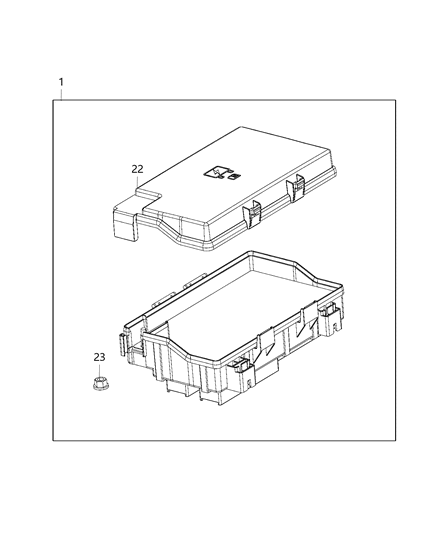 2020 Ram 1500 Power Distribution Center Intelligent Power Diagram for 68258537AD