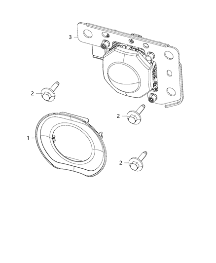 2008 Jeep Commander Sensor Adaptive Speed Control Module, Front Diagram for 68417920AA