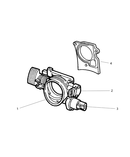 Throttle Body Diagram for 4591169AD