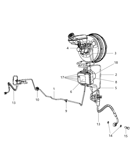 Clip Brake Tube Diagram for 4721834AA