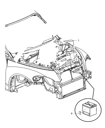 2022 Dodge Durango Label Battery Diagram for 5033244AA