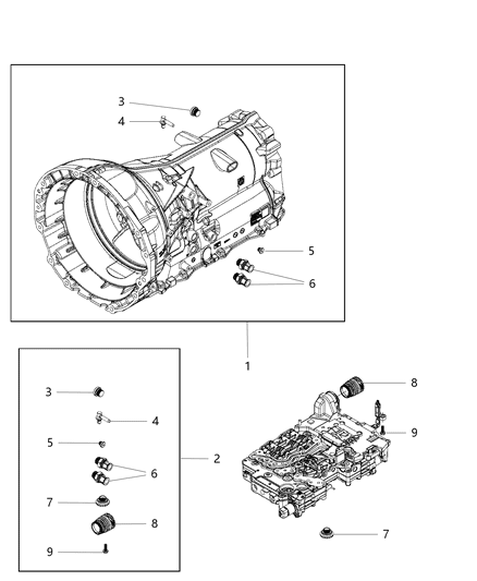 Plug Kit Transmission Diagram for 68241047AA