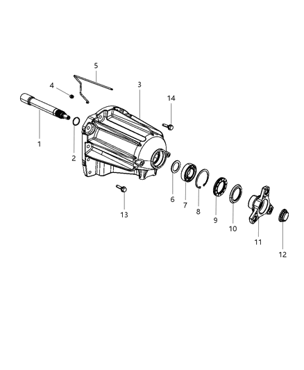 1990 Dodge B150 Snap Ring Output Shaft Diagram for 4800270AA