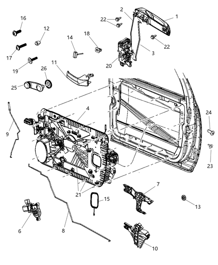 Handle Exterior Door Diagram for 1GH19AXRAD