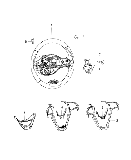 Wheel Steering Diagram for 5QV311U5AC