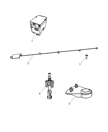 1999 Chrysler Town & Country Receiver Wireless Ignition Node Diagram for 5026874AB