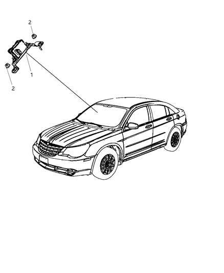 1986 Dodge D250 Sensor Dynamics Lateral Acceleration And Yaw Rate Diagram for 5033321AD