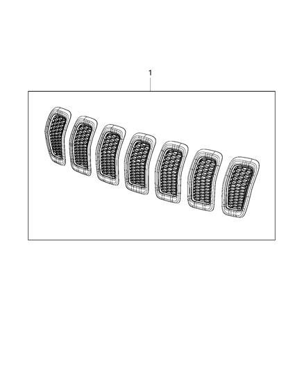 Grille Kit Radiator Diagram for 6CY39LS1AA