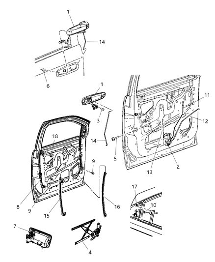 Latch Front Door Diagram for 55364986AA