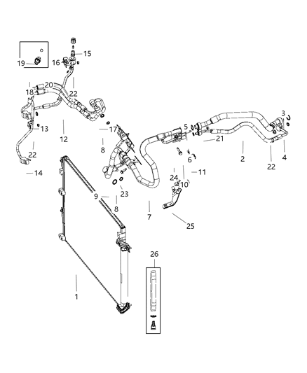 2015 Chrysler 200 Line A/C Liquid Jumper Diagram for 68194890AC