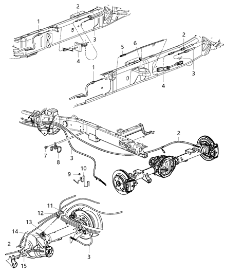 Guide Parking Brake Cable Diagram for 55398321AE