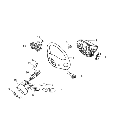 Wheel Steering Diagram for 68010421AA