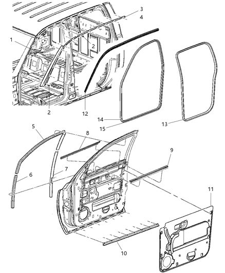 Retainer Weatherstrip Diagram for 55359959AB