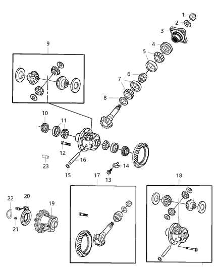 Actuator Axle Locker Diagram for 68237726AC