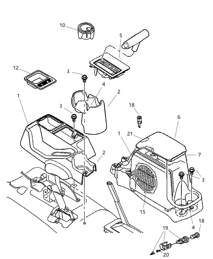 2024 Jeep Grand Wagoneer Latch Armrest Lid Diagram for 55315041AC