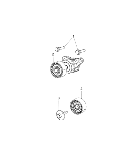 1987 Jeep Comanche Tensioner Belt Diagram for 4627158AB