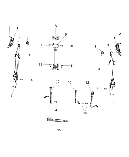 1987 Jeep Cherokee Buckle Assembly Buckle Assembly - Seat Belt Includes Wiring Diagram for 1WM991X9AB