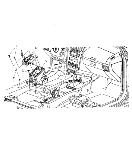 Cable Gearshift Control Diagram for 5062056AB