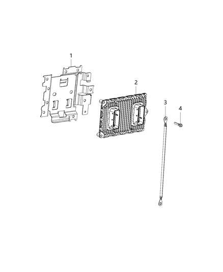 2007 Dodge Caravan Module Engine Controller Diagram for 68243326AA