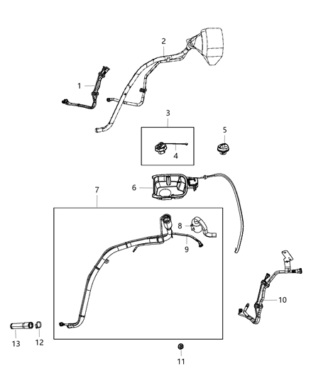 Tube Fuel Filler Diagram for 52124611AG