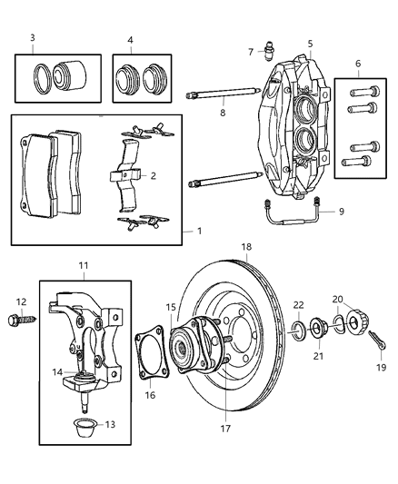 1990 Jeep Wagoneer Knuckle Rear Diagram for 68189418AA