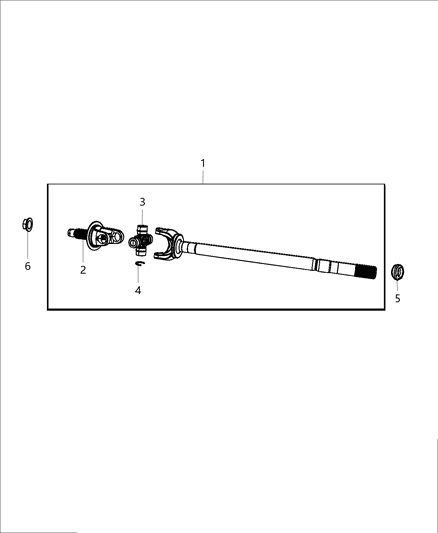 Shaft Axle Diagram for 68449571AA