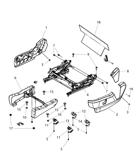 1998 Chrysler Cirrus Shield Driver Outboard, Driver Side Diagram for 1UQ99BD1AC