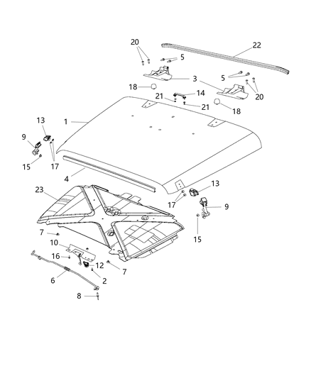 Pad Hood Silencer Diagram for 55361338AN