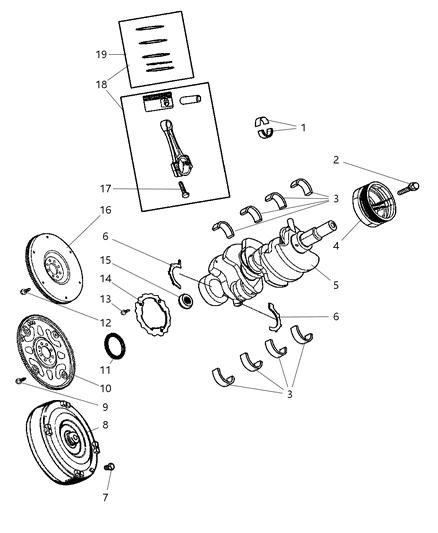 1998 Chrysler Concorde Torque Converter Diagram for 4736582AB
