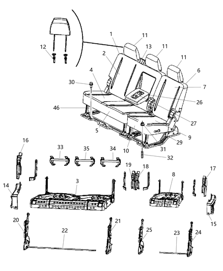 1992 Chrysler Imperial Cupholder Console Diagram for 1NN45XDVAA