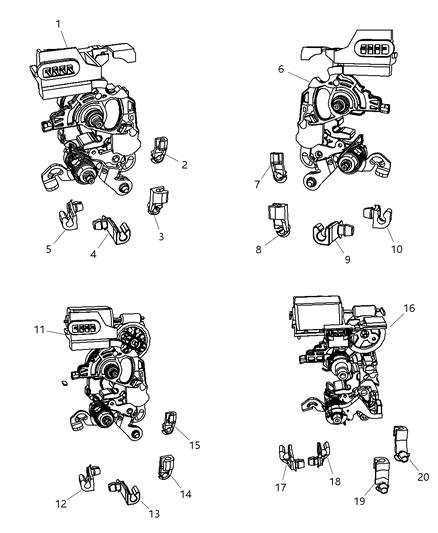 2024 Jeep Grand Wagoneer L Latch Front Door See Illustration 140 For Clips Diagram for 4589273AE
