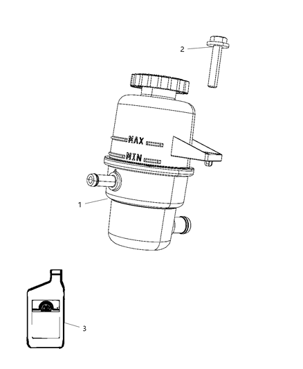 2008 Dodge Durango Pump, Power Steering W/2.5L Engine (1990) Diagram for 5166226AA