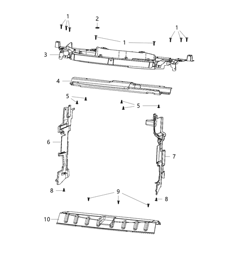 Baffle Air Inlet Left Diagram for 68395135AA