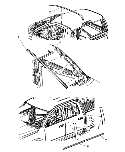 1992 Chrysler Imperial Applique Front Door Diagram for 55372278AB
