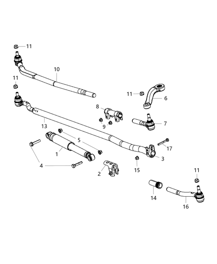 Bracket Damper Diagram for 68068854AA