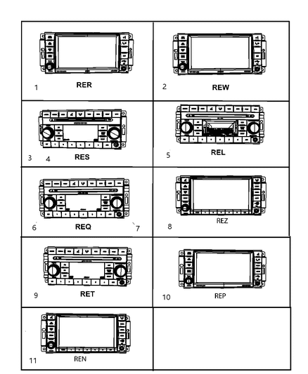 1987 Dodge D250 Radio Am / Fm / Dvd / Hdd / Nav / SDARS Diagram for 5064737AB