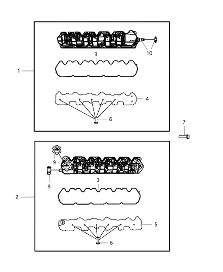2008 Dodge Viper Cover Cylinder Head Left Diagram for 5038163AC