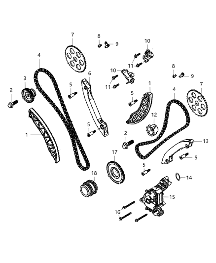 Chain Timing Primary Diagram for 68147488AA