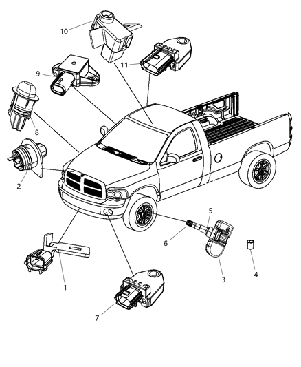 Sensor Impact Diagram for 4896152AC