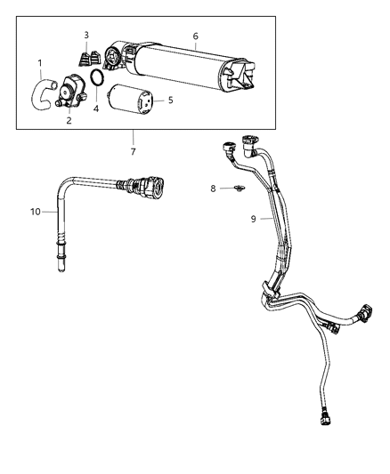 1992 Dodge B150 Canister Vapor Diagram for 68057086AC