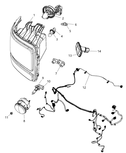 Wiring Front End Module Diagram for 68078343AB