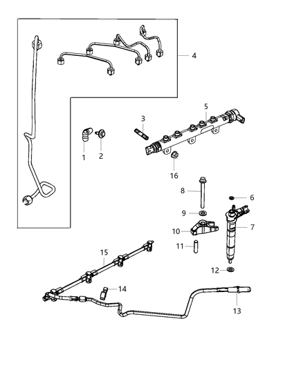 Stud Double Ended Short Diagram for 68027617AA