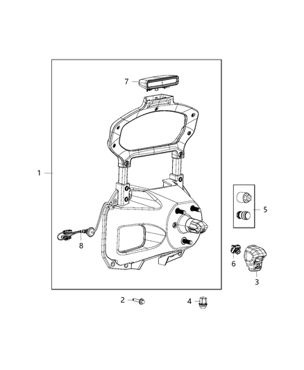 Wiring High Mounted Stop Lamp Diagram for 68432092AA