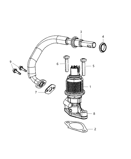 Valve EGR Diagram for 53034073AC