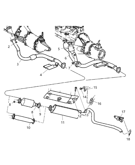 Nut Exhaust Manifold Diagram for 6506546AA